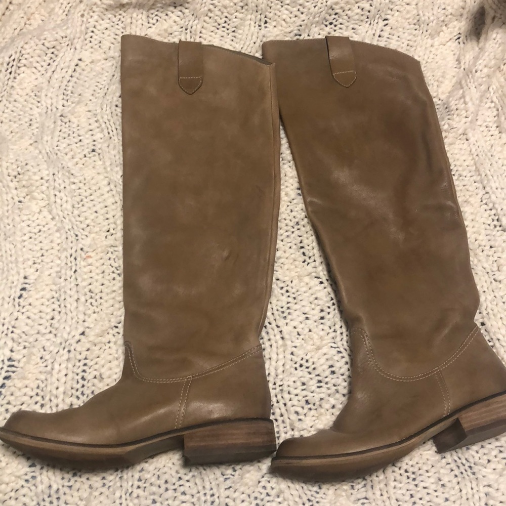 Knee high buttery soft leather boots